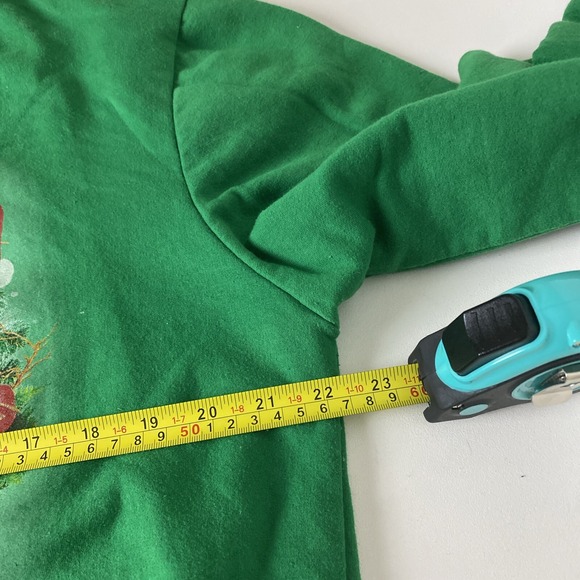Fifth Sun Christmas Holiday Womens XL sweatshirt Cats & Dogs Sloth Green Fleece - Picture 8 of 12